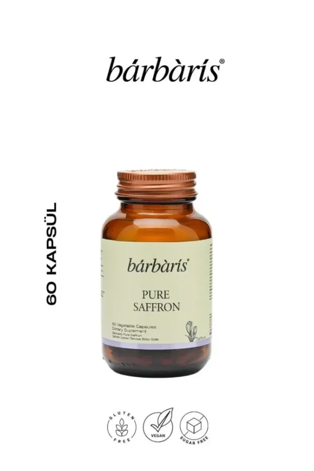 Barbaris Pure Saffron Takviye Edici Gıda 60 Bitkisel Kapsül