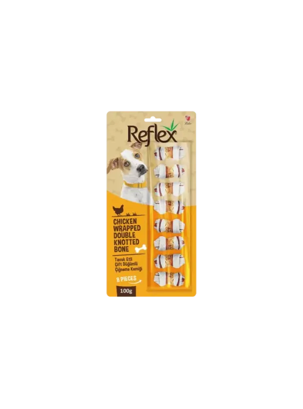 Reflex Tavuk Etli Çift Düğümlü Kemik 8li 100 gr