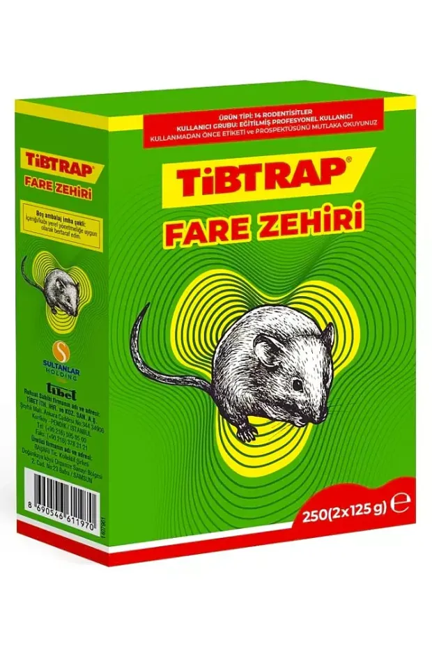 Tibtrap Fare Zehri Buğday Fare Kovucu (125X2)250Gr
