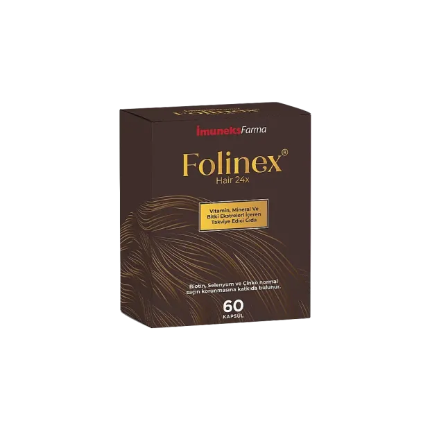 Imuneks Folinex Hair 24x Vitamin| Mineral ve Bitki Ekstreleri İçeren Takviye Edici Gıda 60 kapsül