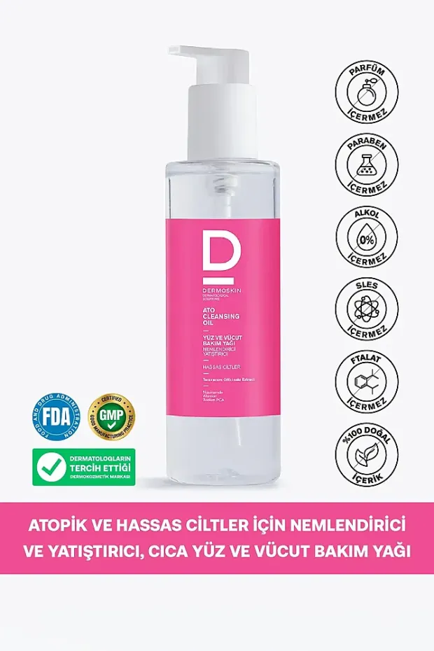 Dermoskin Ato Yüz ve Vücut Bakım Yağı 200 ml