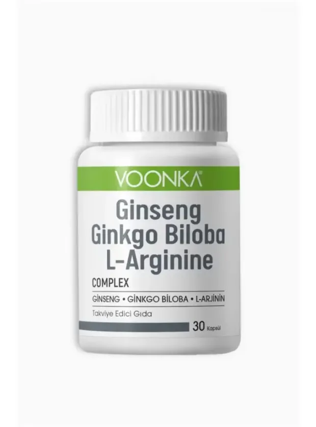 OUTLET - Voonka Ginseng Ginkgo Biloba ve L-Arginine 30 kapsül