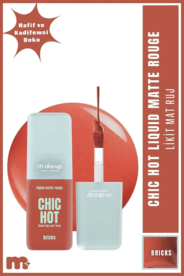 Maruderm Uzun Süre Kalıcı Kadifemsi Mat Likit Ruj – Liquid Matte Rouge Bricks