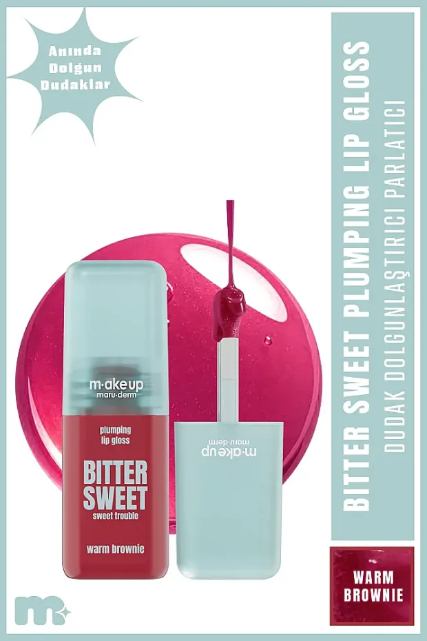 Maruderm Dolgunlaştırıcı Etkili Dudak Parlatıcısı – Plumping Lip Gloss Warm Brownie