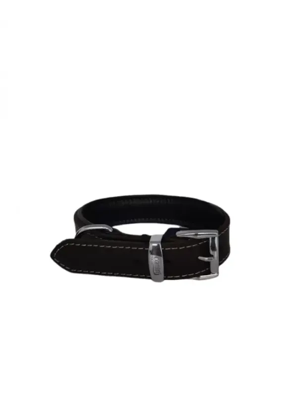 Daisy Yağlı Deri Köpek Tasması XXS-2cm Kahve
