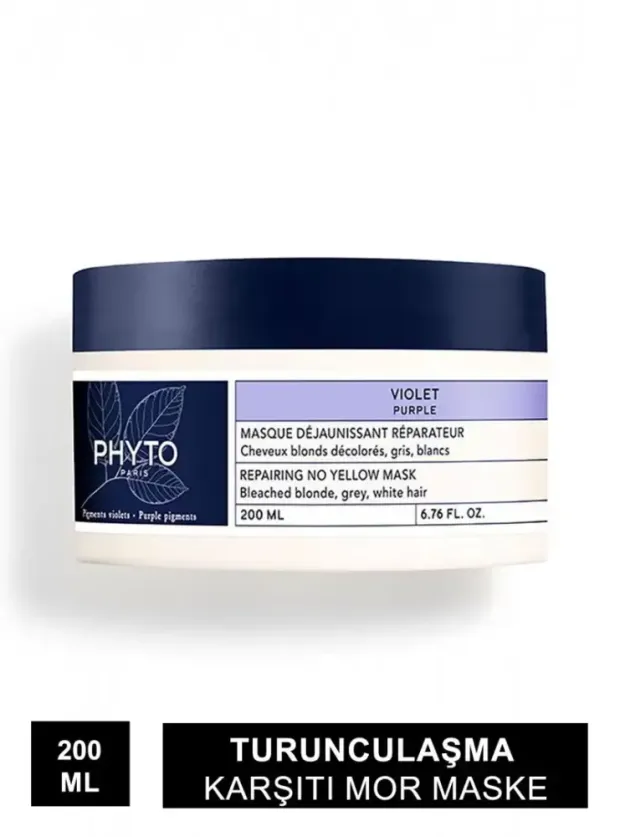 Phyto Purple Repairing No Yellow Mask - Mor Maske - 200 ml
