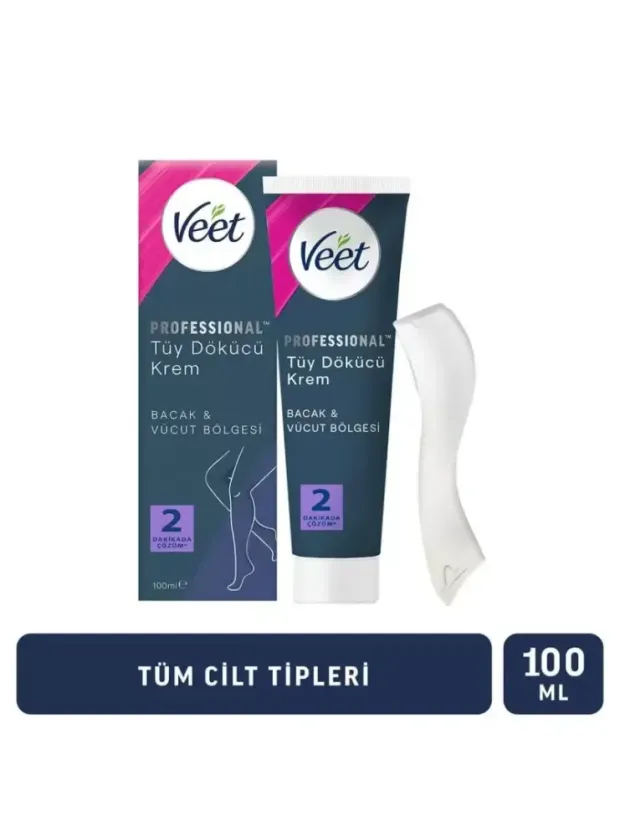 Veet Bacak ve Vücut Bölgesi İçin Professional Tüy Dökücü Krem 100 ml
