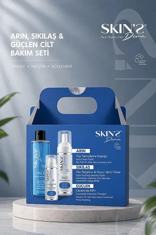 Skins Derm Arın| Sıkılaş| Güçlen Cilt Bakım Seti