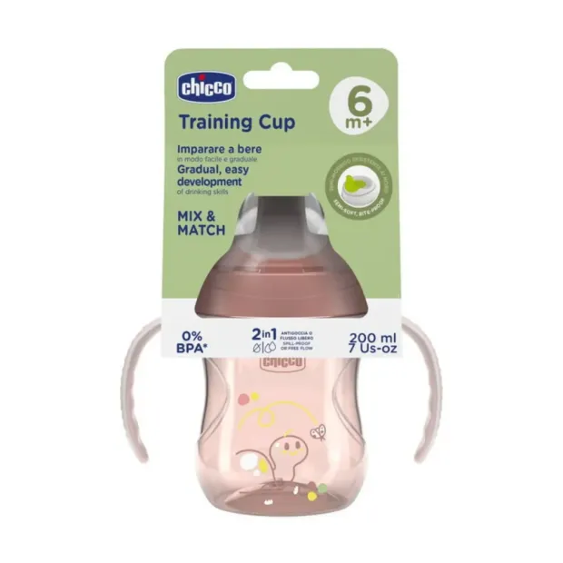 Chicco Bardak Yarı Yumuşak Uçlu 6 Ay+ Pembe