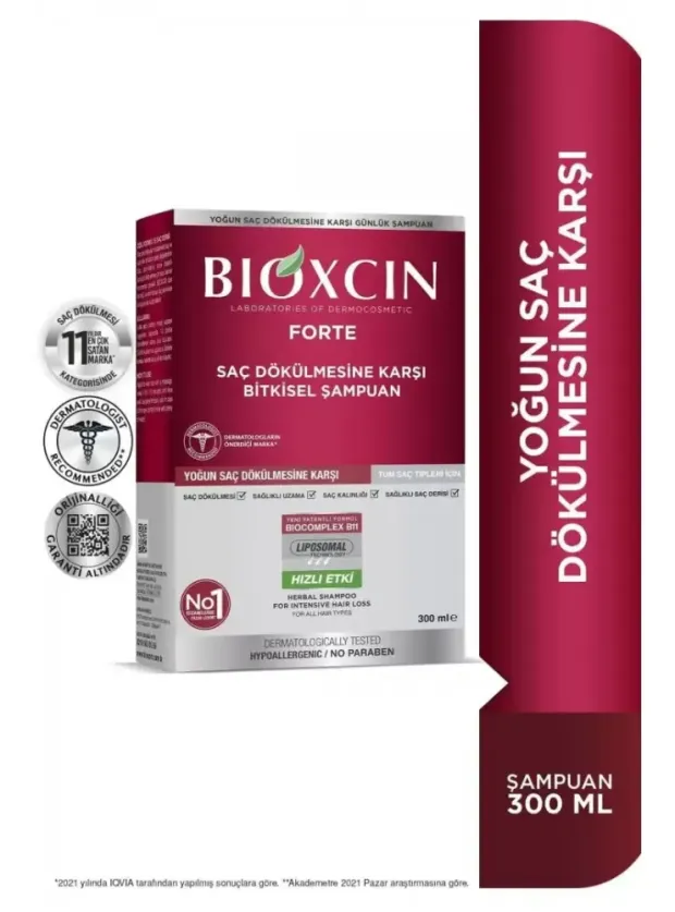 Bioxcin Forte Saç Dökülmesine Karşı Bitkisel Şampuan 300 ml