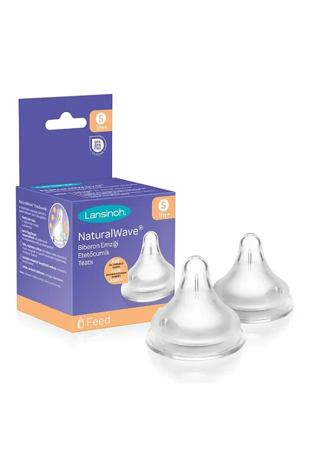 Lansinoh Natural Wave Biberon Emziği 2'li Yavaş Akışlı