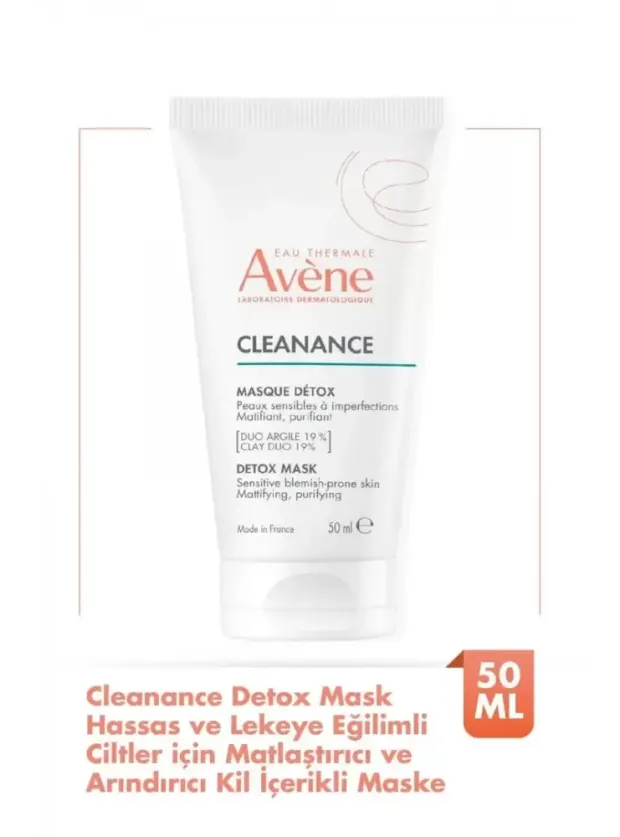 OUTLET - Avene Cleanance Hassas ve Lekeye Eğilimli Ciltler için Matlaştırıcı ve Arındırıcı Kil İçerikli Maske 50 ml
