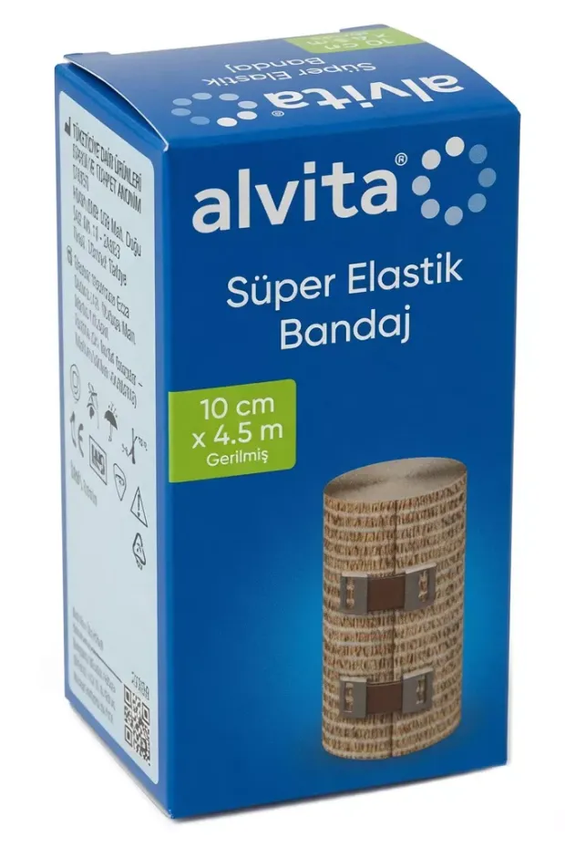 Alvita Süper Elastik Bandaj 10cm x 4,5 m
