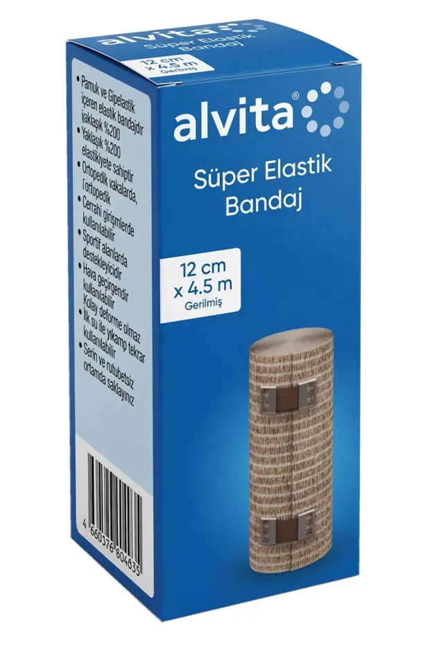 Alvita Süper Elastik Bandaj 12 cm x 4,5 m