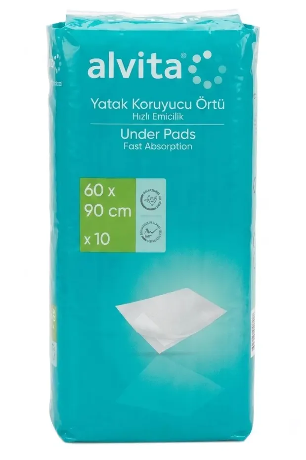 Alvita Yatak Koruyucu Örtü 60x90 cm 10lu