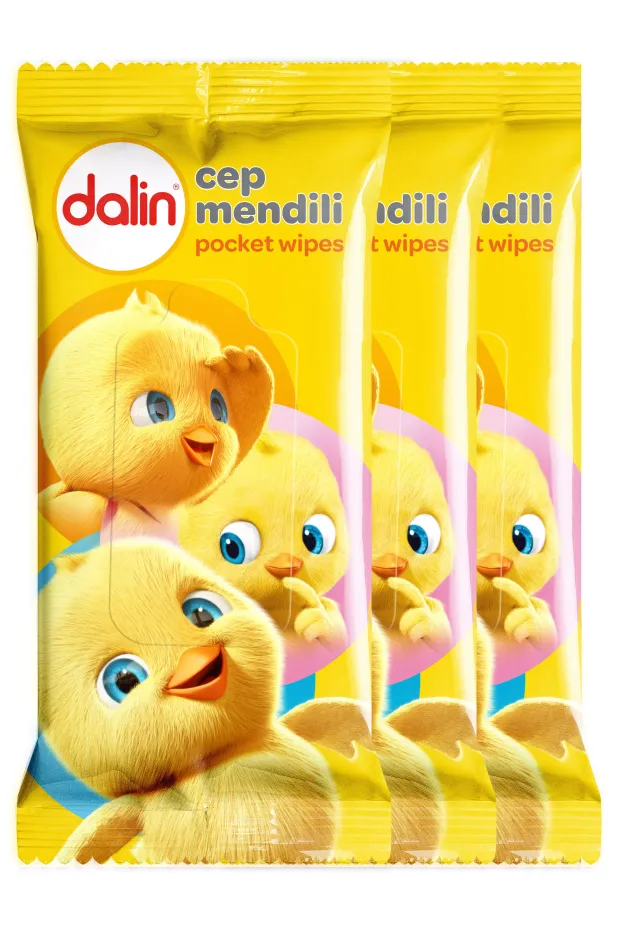 Dalin Islak Cep Mendil 15 Adet - 3lü Avantaj Paket