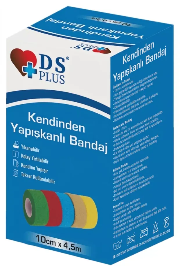 Ds Plus Coban Bandaj 10 cm x 4,5 m - Sarı