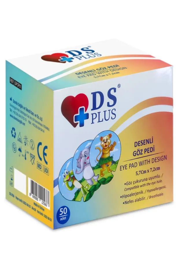 DS Plus Desenli Çocuk Göz Pedi 50li