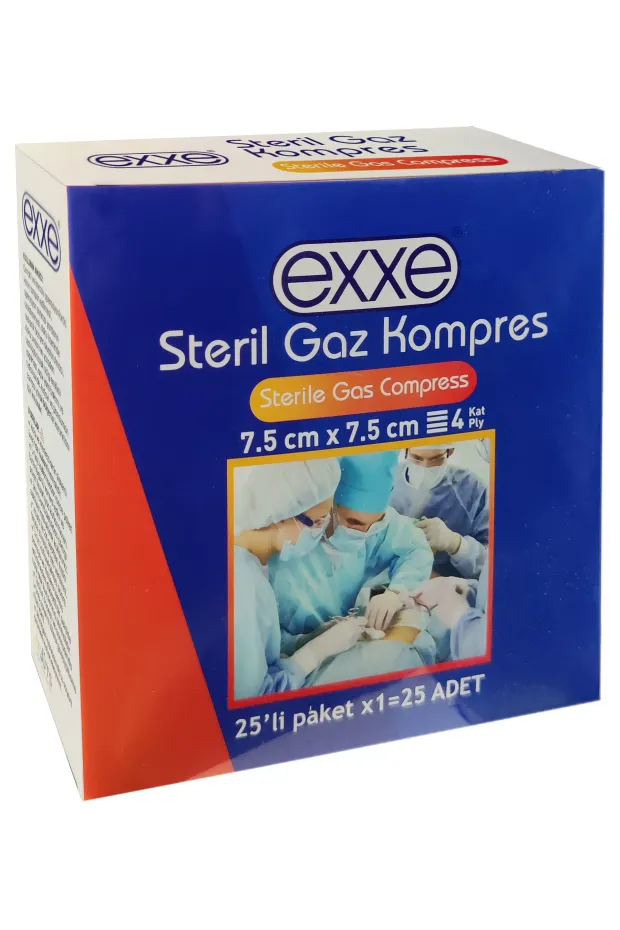 Exxe Steril Gaz Kompres 7,5cm x 7,5cm 25li