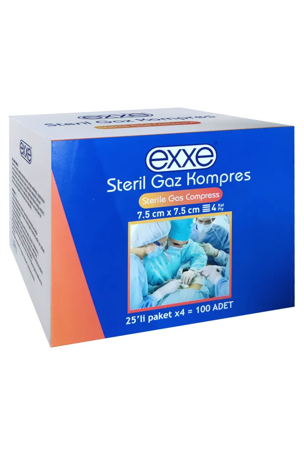 Exxe Steril Gaz Kompres 7,5x7,5 cm 25li - 4 Adet