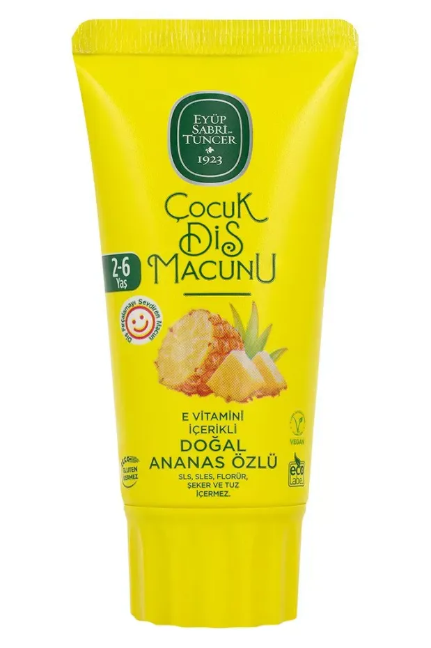 Eyüp Sabri Tuncer Doğal Ananas Özlü 2-6 Yaş Çocuk Diş Macunu 60 ml