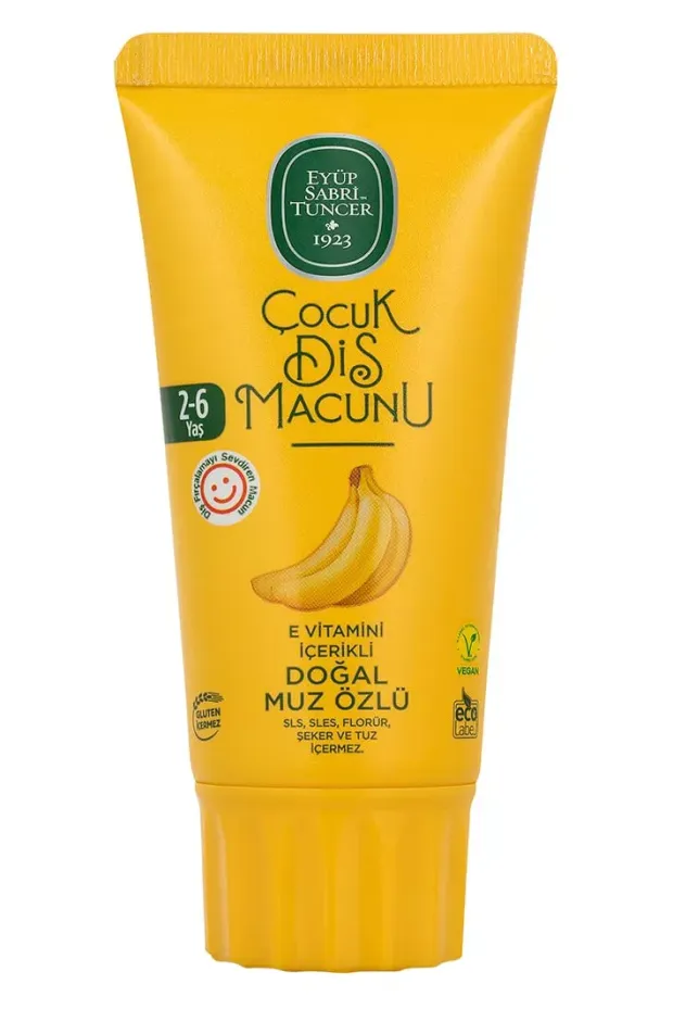 Eyüp Sabri Tuncer Doğal Muz Özlü 2-6 Yaş Çocuk Diş Macunu 60 ml