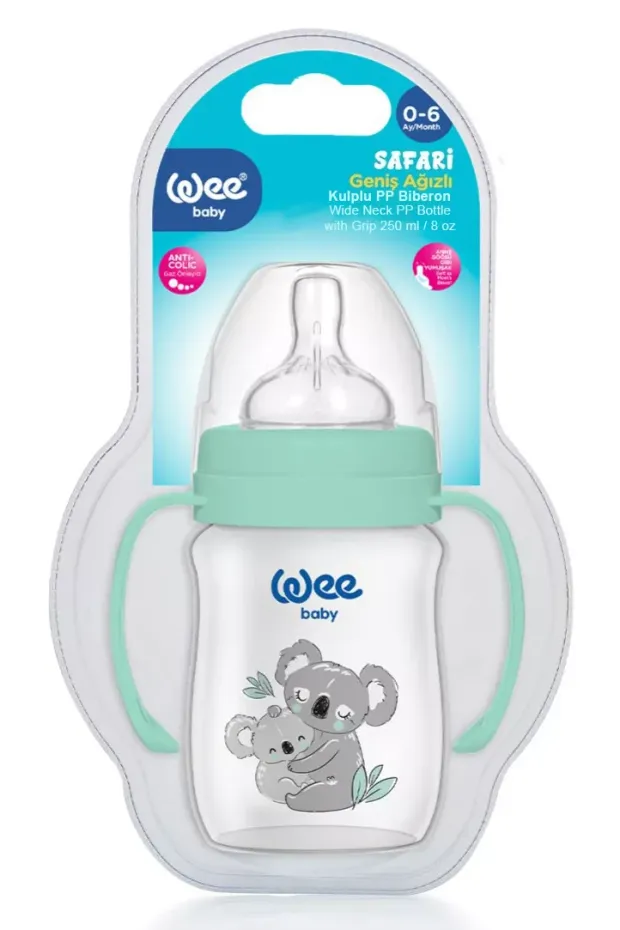 Wee Baby Safari Kulplu Pp Biberon 250ml Karma Renk