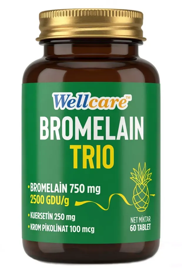 Wellcare Bromelain Trıo 60 Tablet