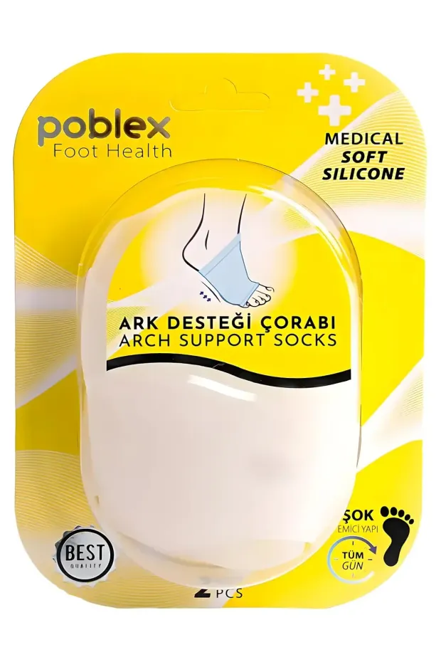 Poblex Ark Desteği Silikon Çorap