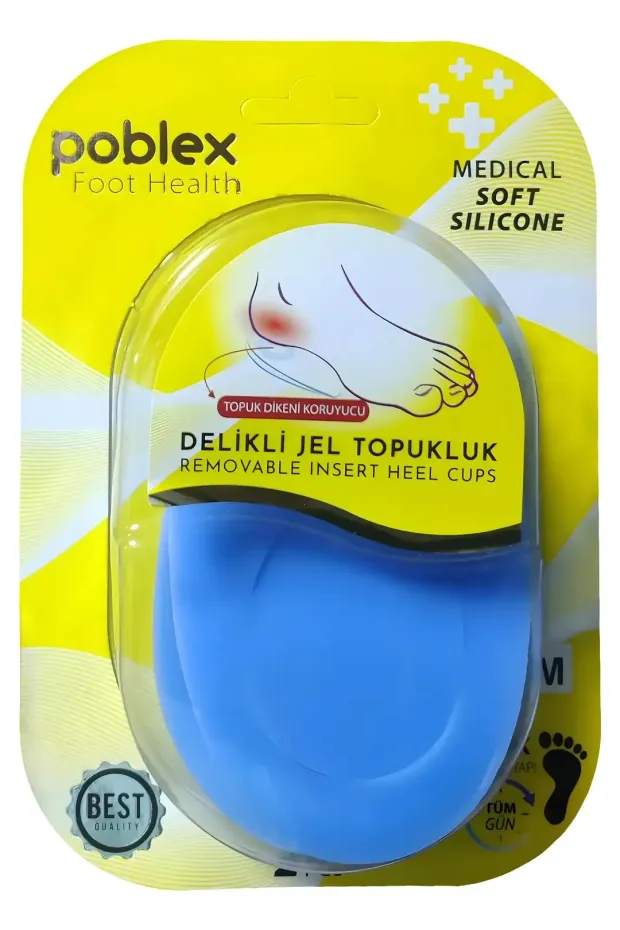 Poblex Topuk Dikeni İçin Delikli Jel Topukluk - Medium