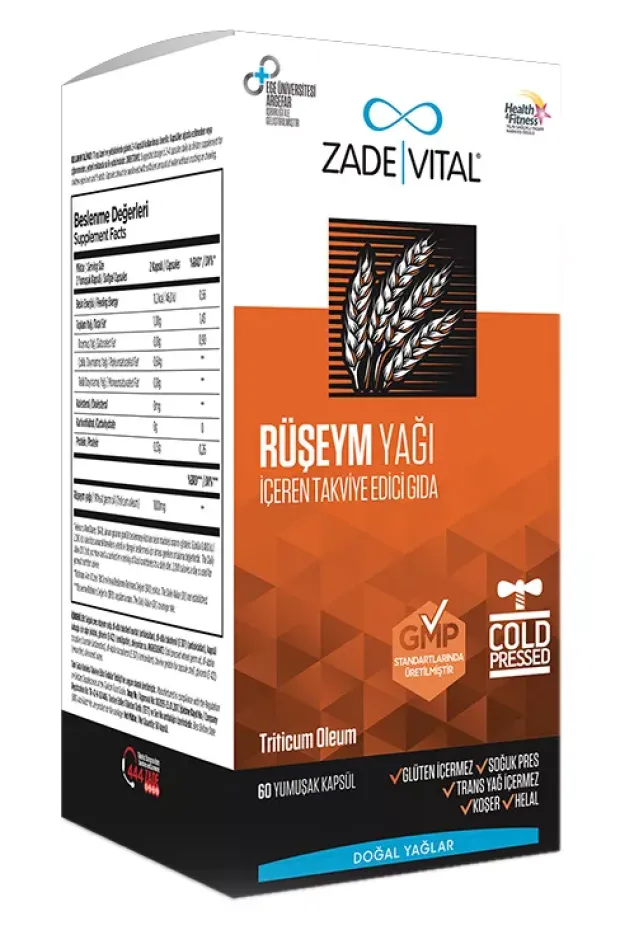 Zade Vital Ruşeym Yağı 500 mg 60 Kapsül