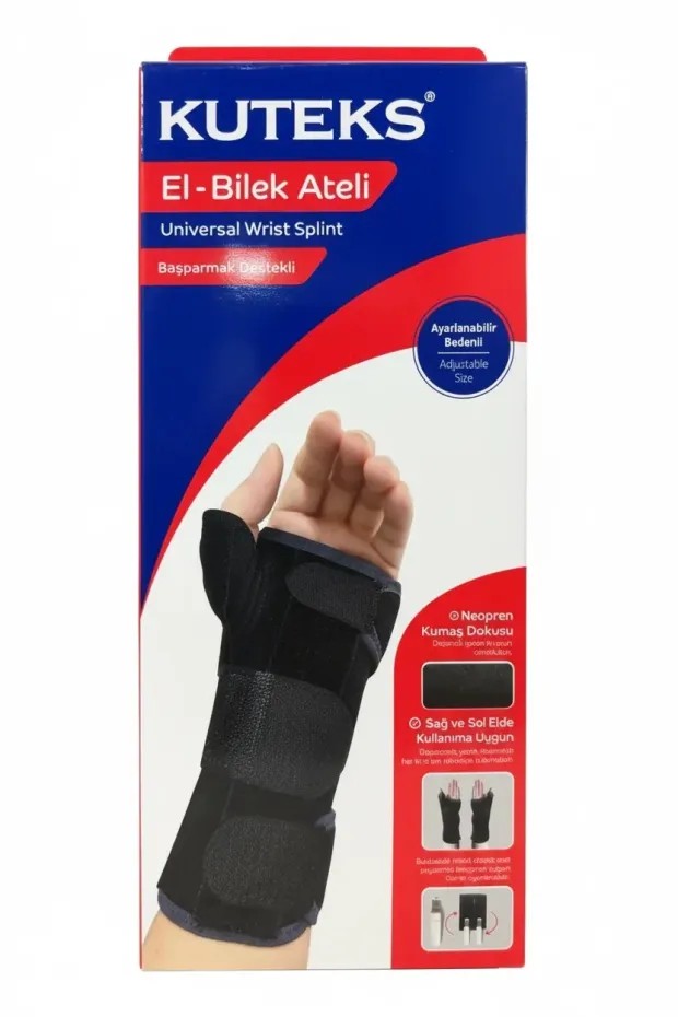 Kuteks El Bilek Ateli Neopren - Başparmak Destekli Çift Taraflı