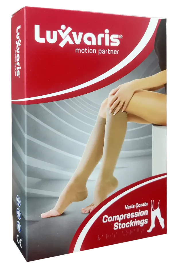 Luxvaris 851 CCL1 Dizaltı Burnu Açık Ten Rengi Varis Çorabı No: 4