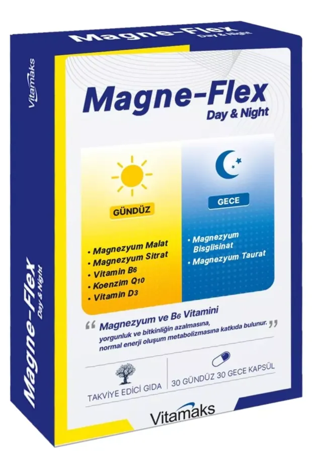 Magne-Flex DayNight Magnezyum 30 Gündüz 30 Gece 60 Kapsül