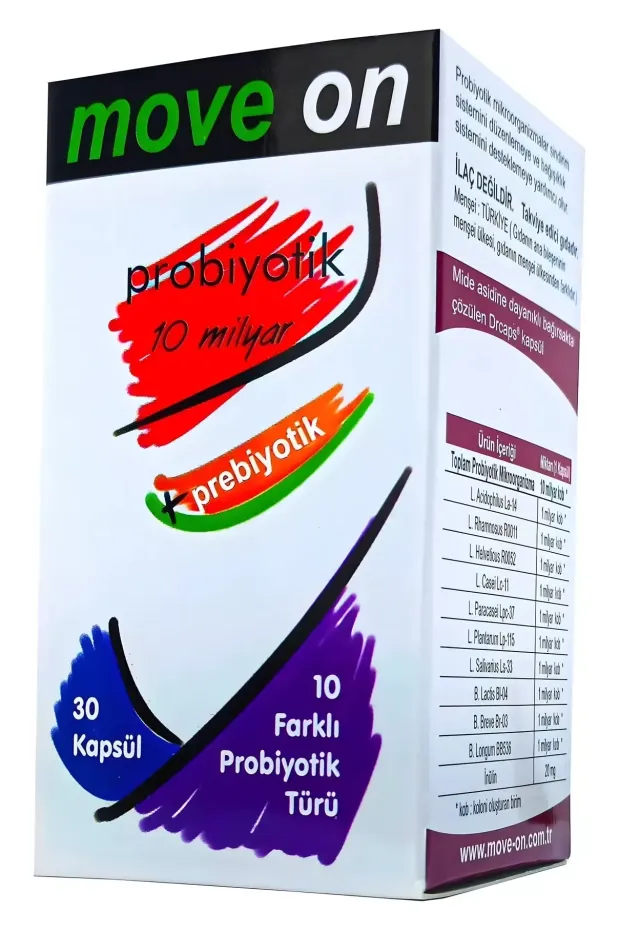 Move On Probiyotik 10 Milyar Probiyotik 30 Kapsül