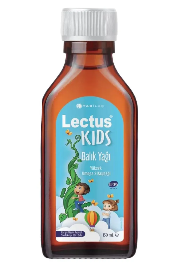 Lectus Kids Kral Şakir Karışık Meyve Aromalı Balık Yağı 150 ml