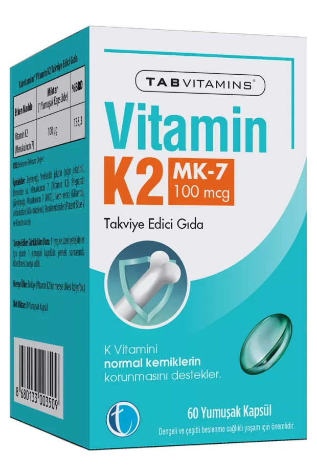 Tab Vitamins Vitamin K2 60 Kapsül