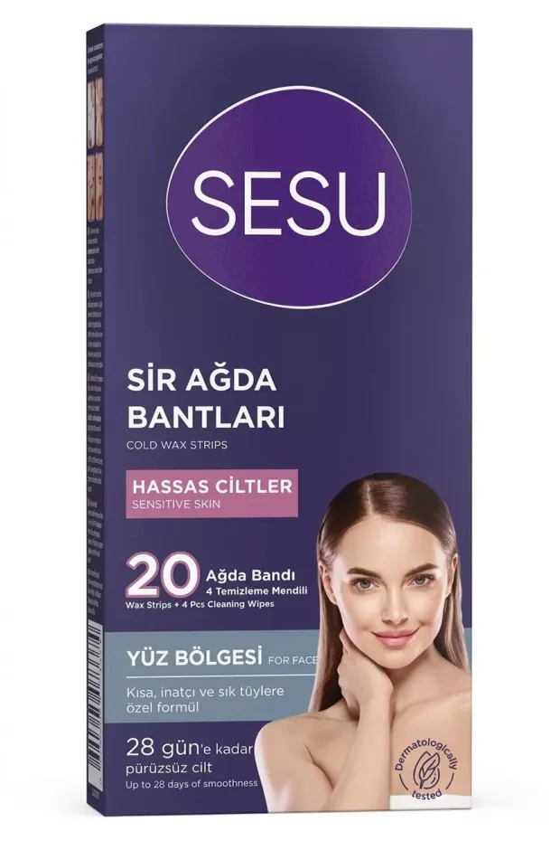 Sesu Ağda Bandı Yüz Hassas Ciltler 20li