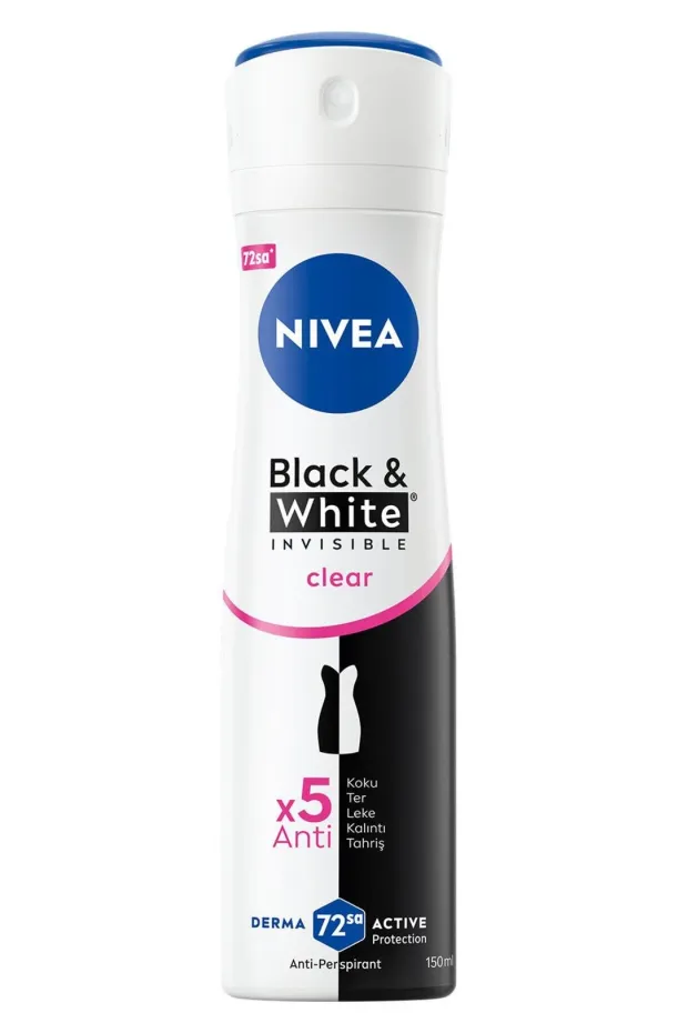 Nivea Invisible for Black White Deodorant (Clear) 150 ml