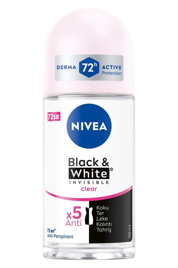 Nivea Invisible For Black  White Roll-On Clear 50 ml