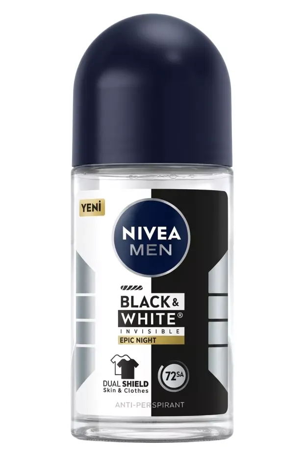 Nivea Men Black White Epic Night Erkek Roll-On Deodorant 50 ml