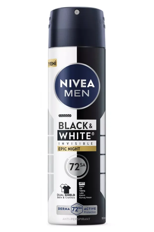 Nivea Men Black White Epic Night Erkek Sprey Deodorant 150 ml