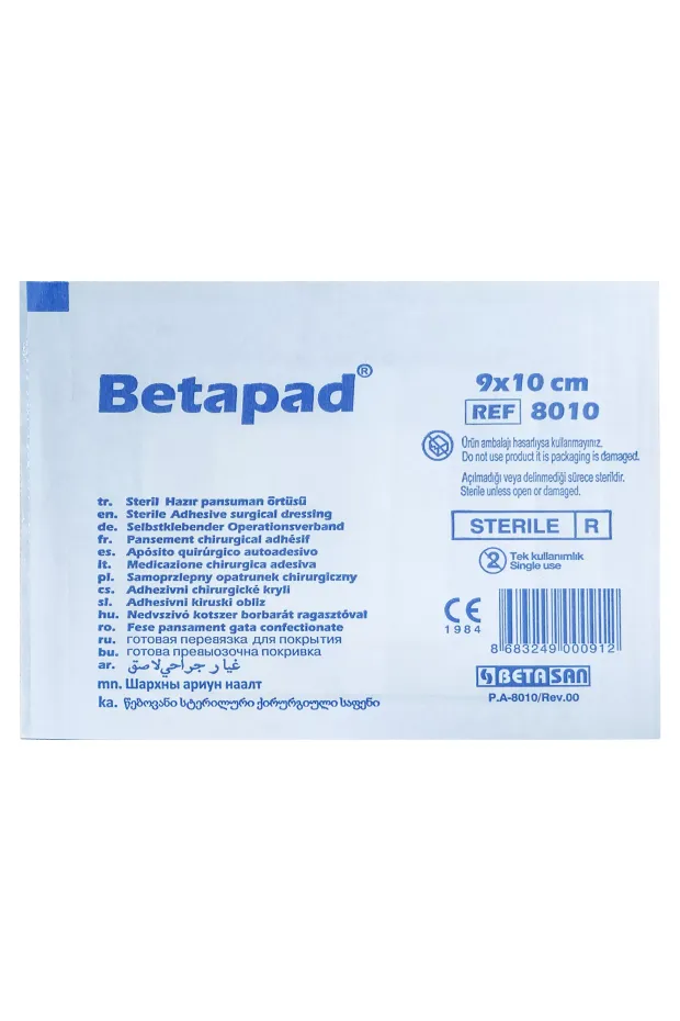 Betapad 9 cm x 10 cm Steril Hazır Pansuman Örtüsü