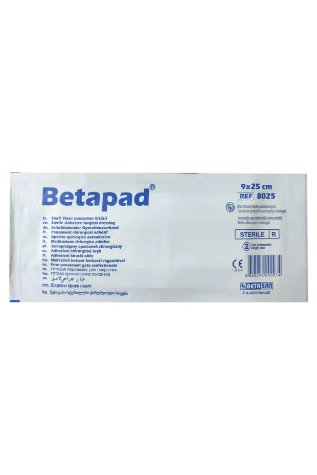 Betapad 9 cm x 25 cm Steril Hazır Pansuman Örtüsü