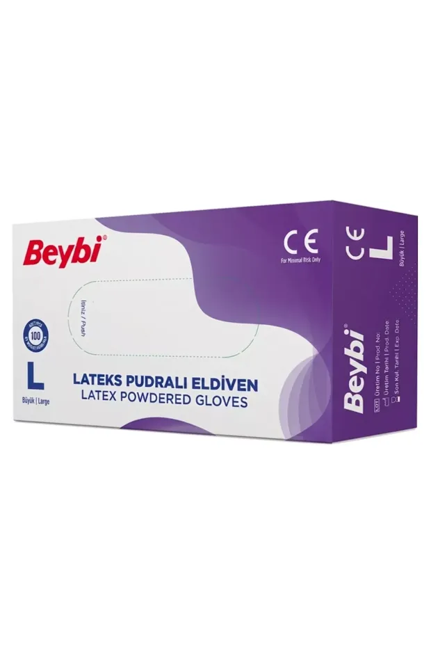 Beybi Eldiven Pudralı Large 100 Adet