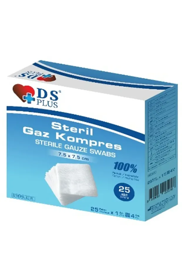 Ds Plus Steril Gaz Kompres 7,5x7,5 cm 25li