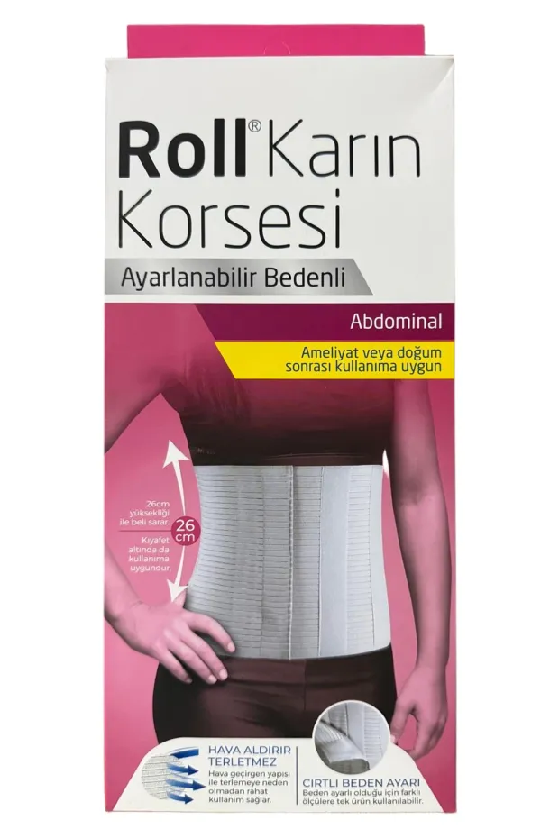 Roll Karın Korsesi Ayarlanabilir Bedenli