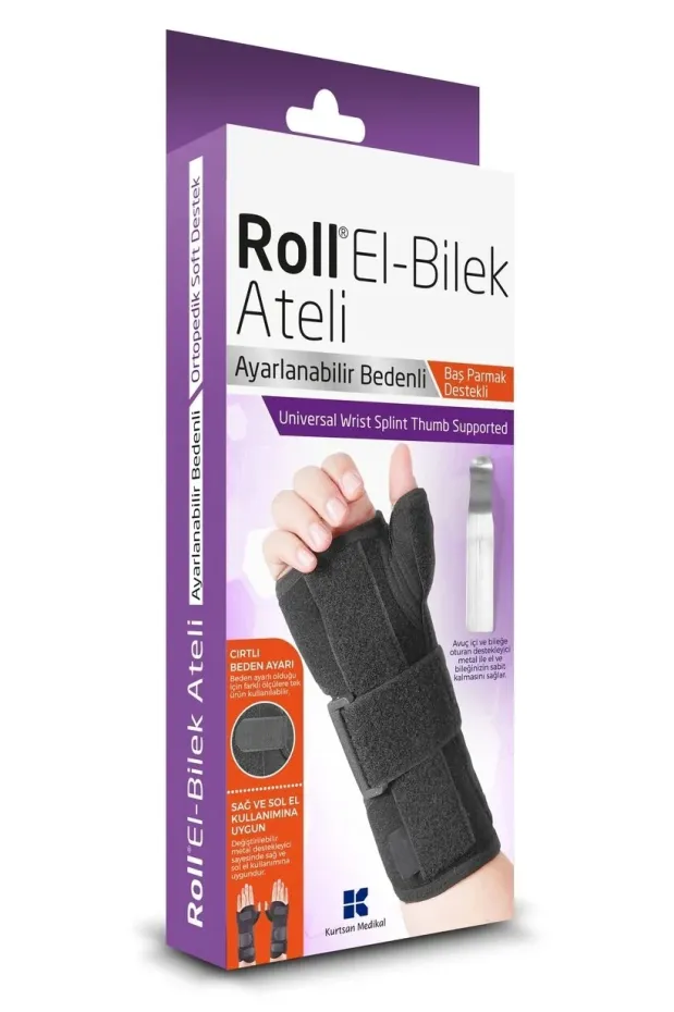 Roll Universal Başparmak Destekli El Bilek Ateli