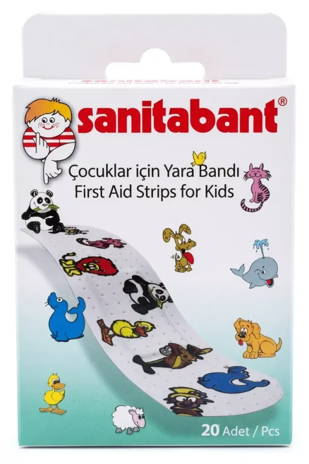 Sanitabant Yara Bandı 20li - Desenli Çocuklar İçin
