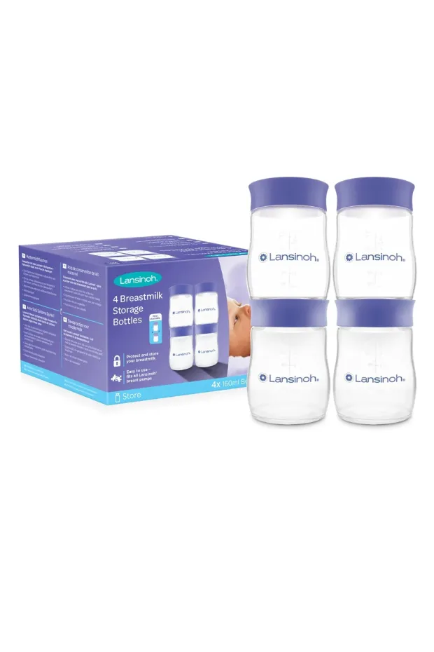 Lansinoh Anne Sütü Saklama Şişeleri 4lü 160 ml